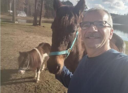 Tony with Sidney and Oreo